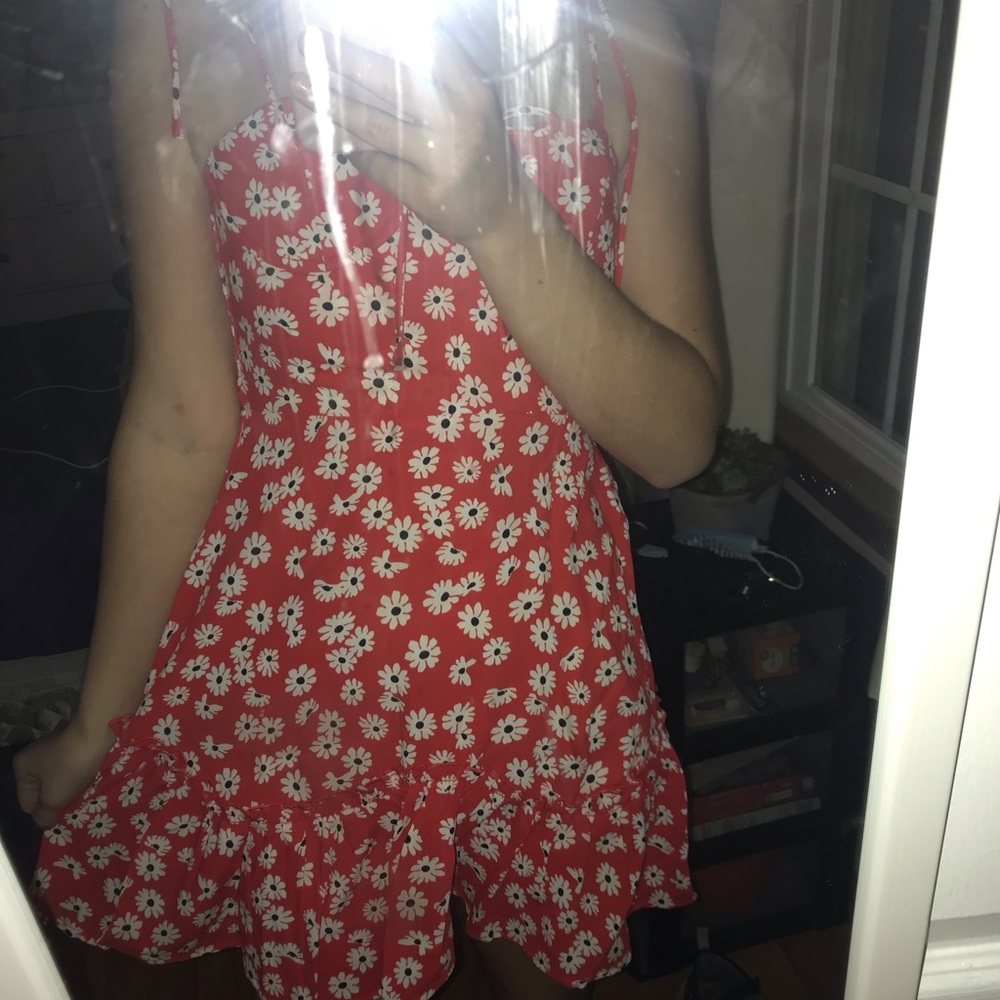 Princess Polly Orange flowers dress